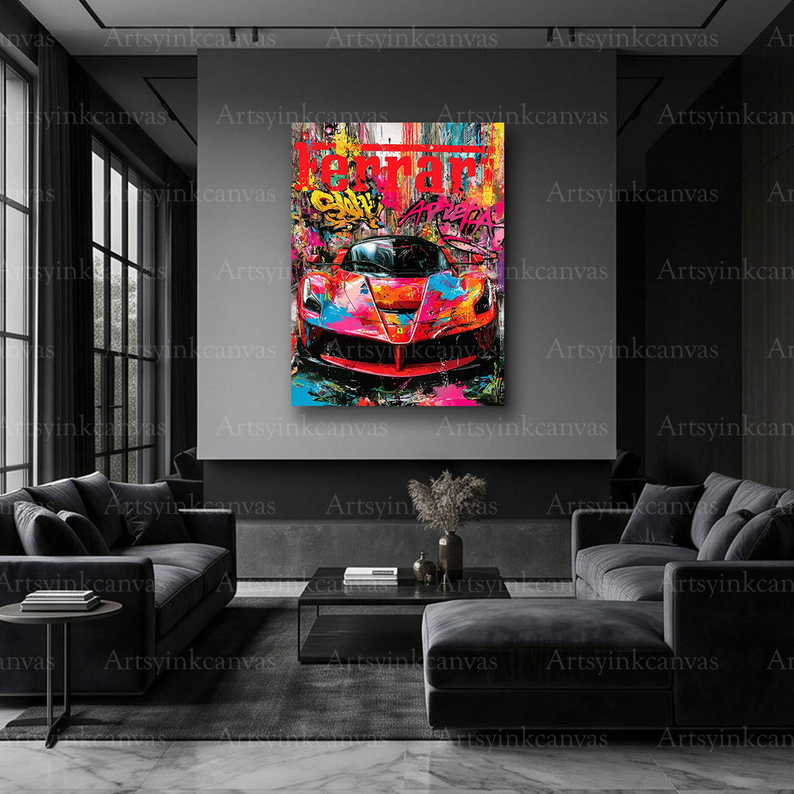 Ferrari LaFerrari street art wall decor