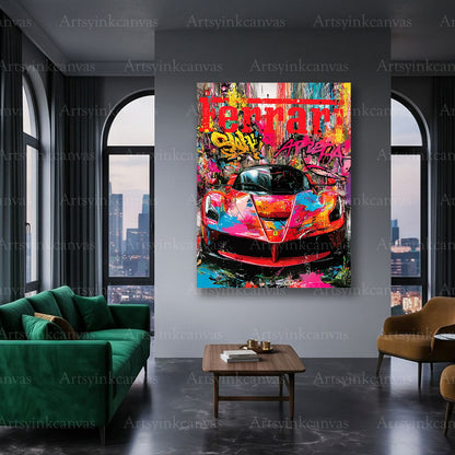 LaFerrari Italian sports car canvas art