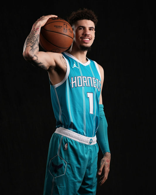 LaMelo Ball studio pose Charlotte Hornets canvas wall art