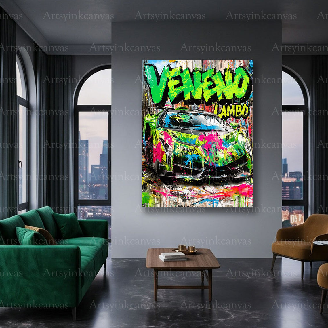 Lamborghini Veneno automotive graffiti artwork