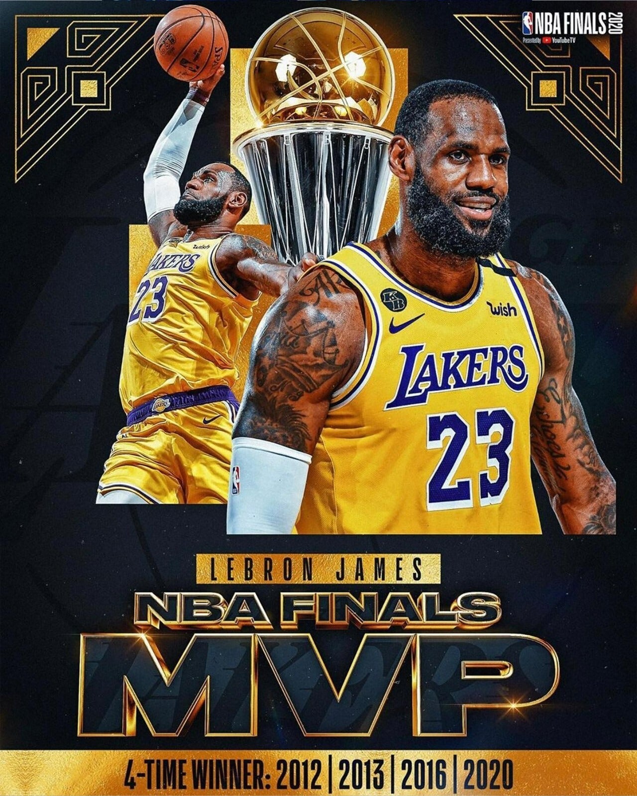 LeBron James 2020 NBA Finals MVP canvas wall art