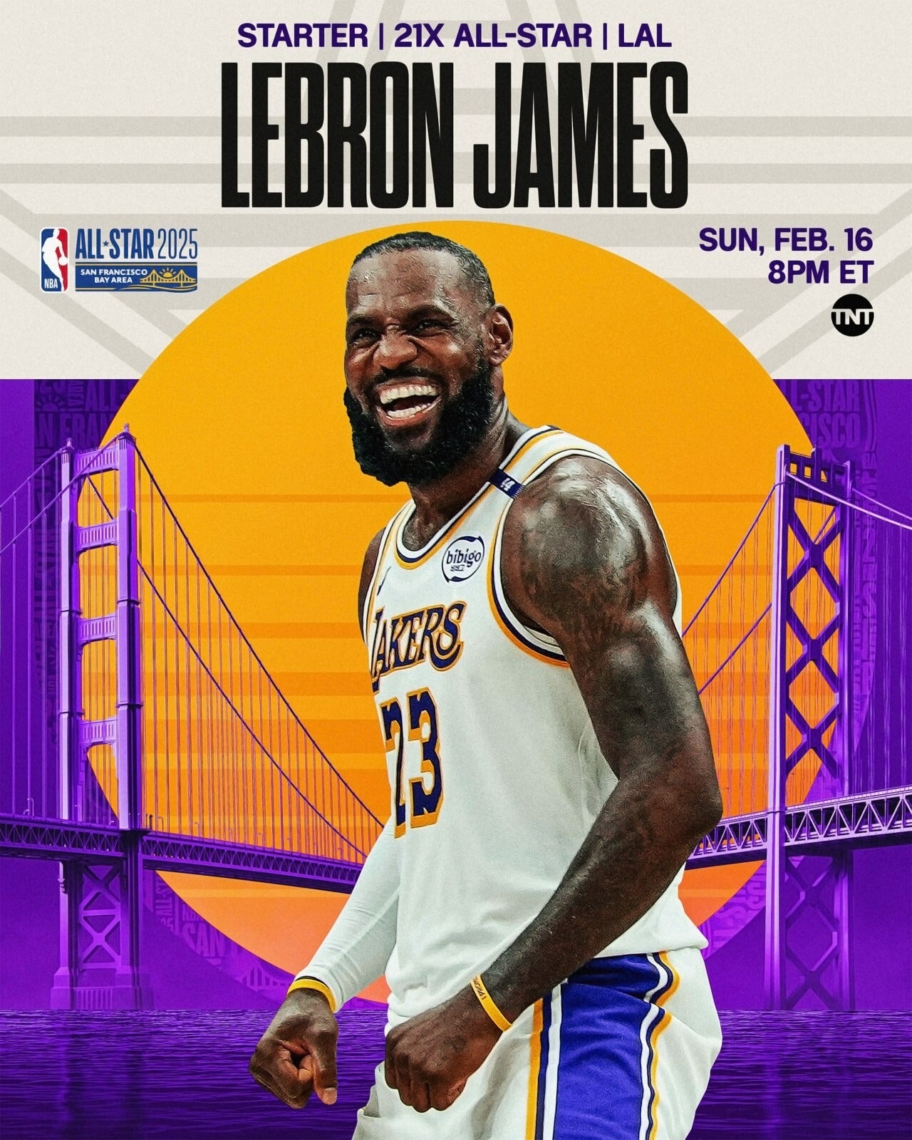 LeBron James 2025 All-Star Game canvas wall art