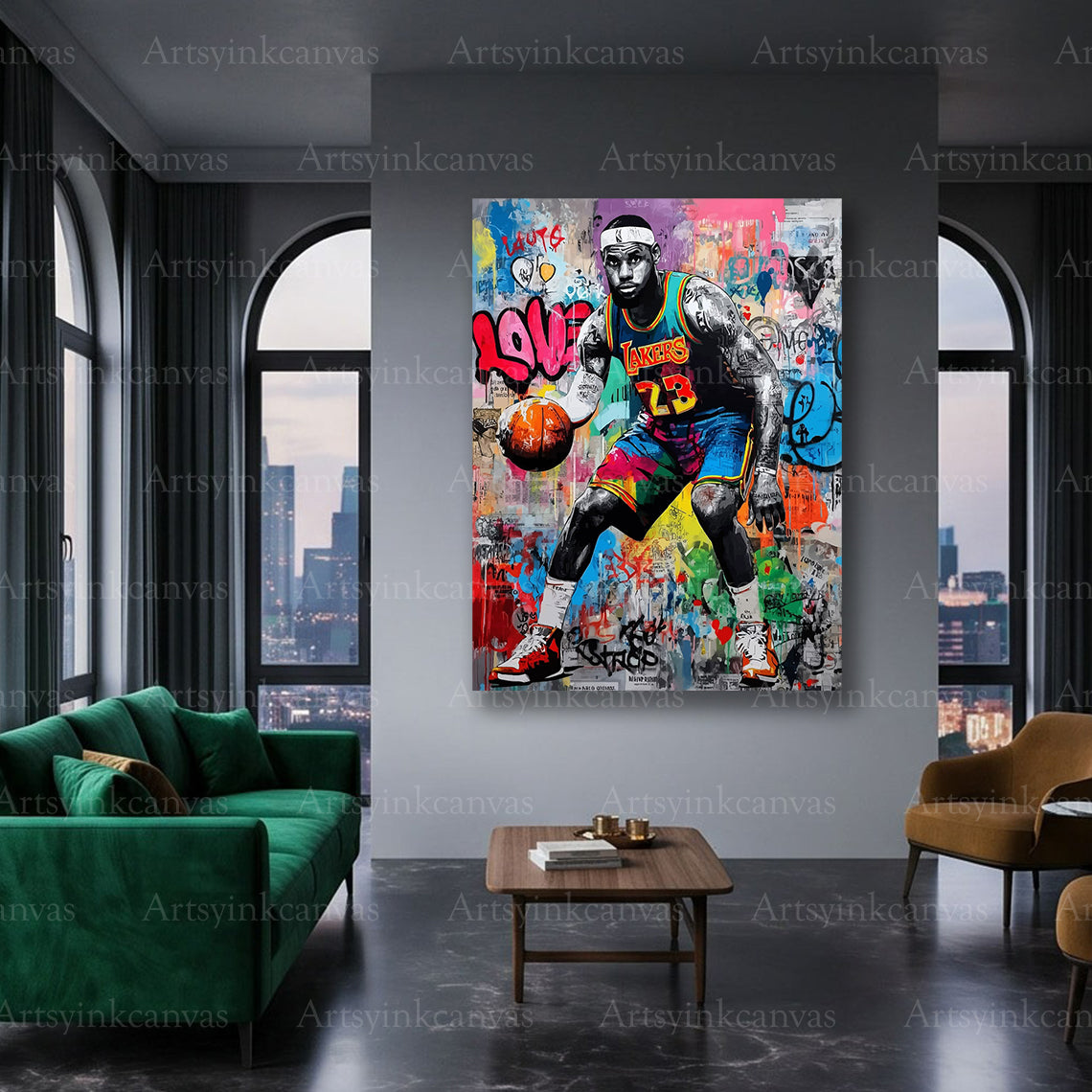 LeBron James basketball legend canvas art
