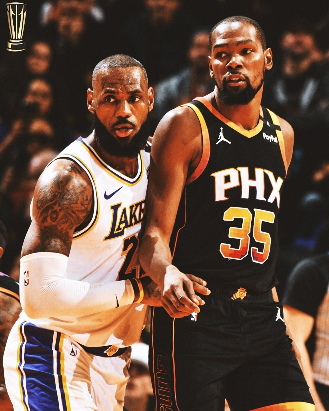 LeBron James and Kevin Durant basketball canvas print
