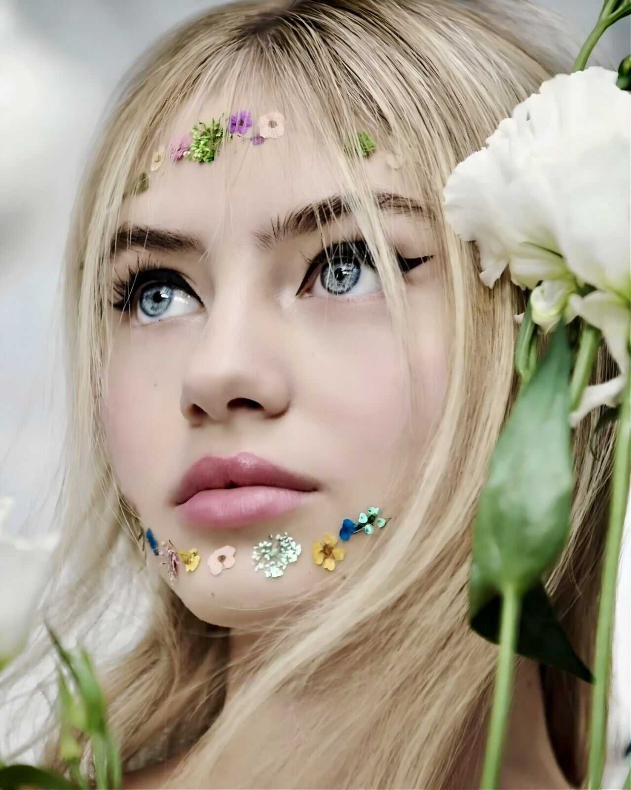 Premium Leni Klum wall art canvas featuring contemporary portrait styling
