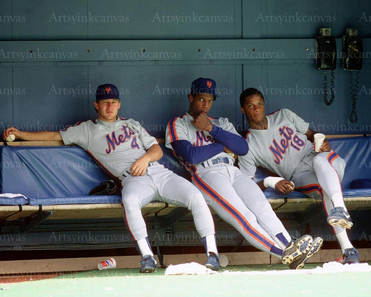 Lenny Dykstra Doc Gooden Darryl Strawberry Mets legends canvas wall art