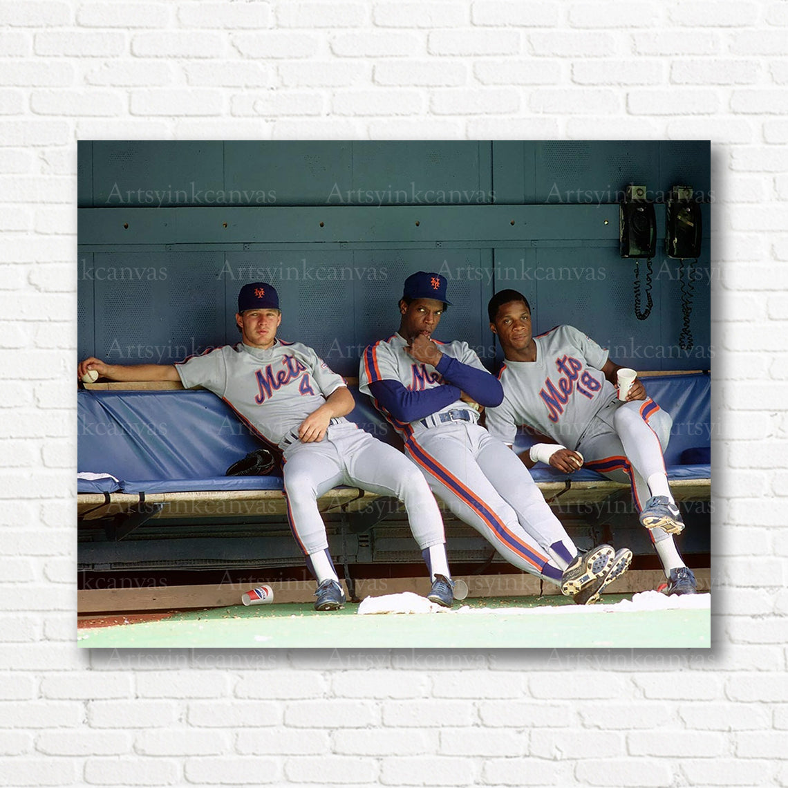 New York Mets 1986 legends canvas print