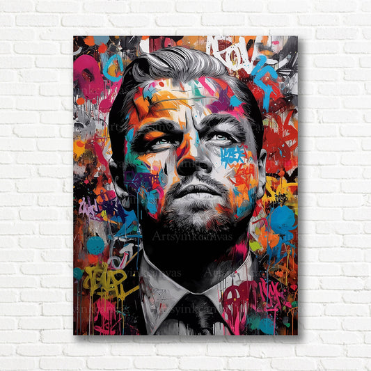 Leonardo DiCaprio celebrity canvas wall decor