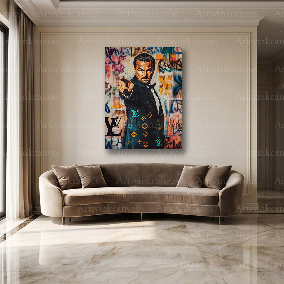 Leonardo DiCaprio celebrity street art wall decor