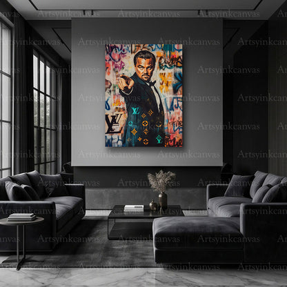 Leonardo DiCaprio actor graffiti portrait artwork