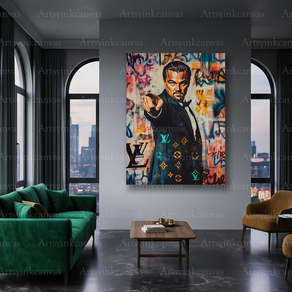 Leonardo DiCaprio cinematic canvas wall art