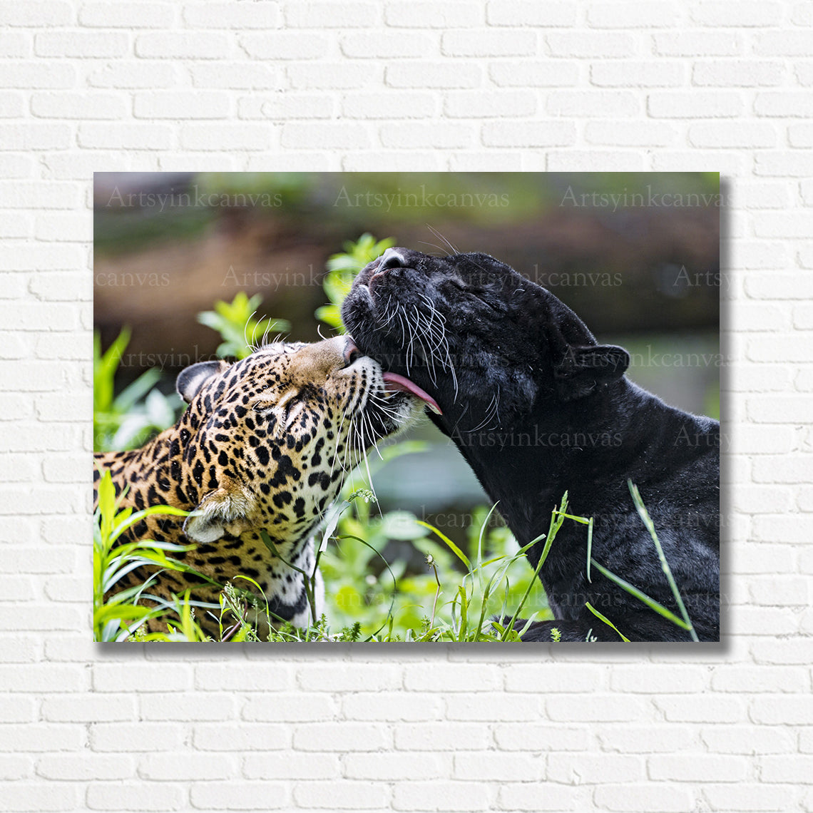 Powerful leopard panther feline artwork for home wall decor