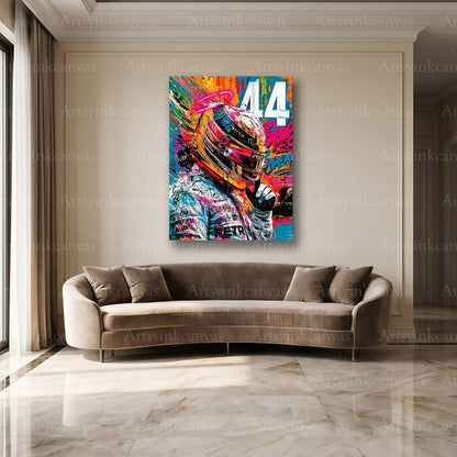 Lewis Hamilton Formula 1 street art wall decor