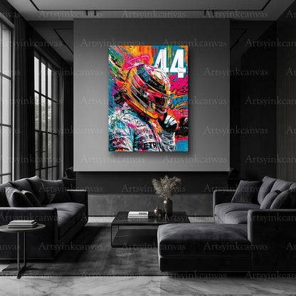 Lewis Hamilton racing graffiti artwork