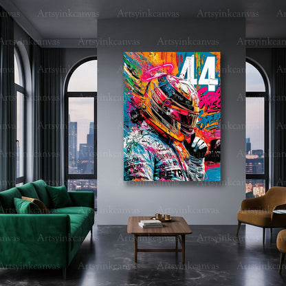Lewis Hamilton motorsport canvas art