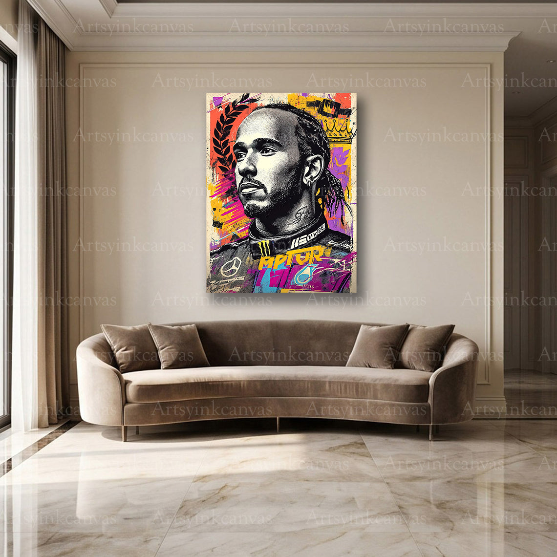 Lewis Hamilton motorsport inspired wall art