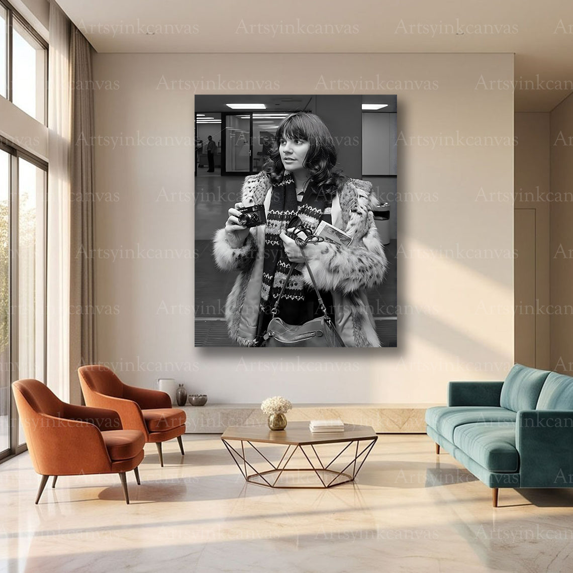 Linda Ronstadt elegant celebrity canvas art