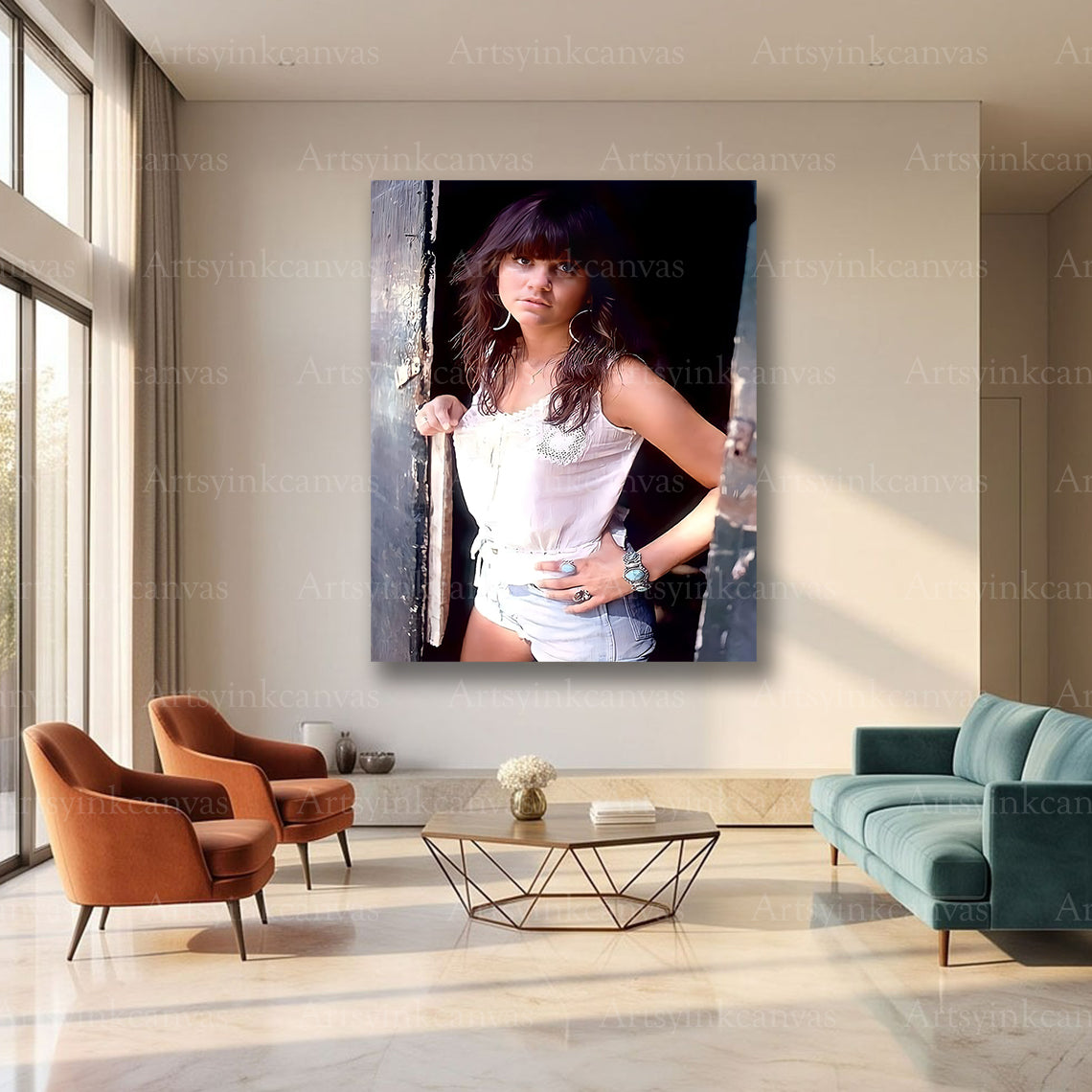 Linda Ronstadt music legend canvas art
