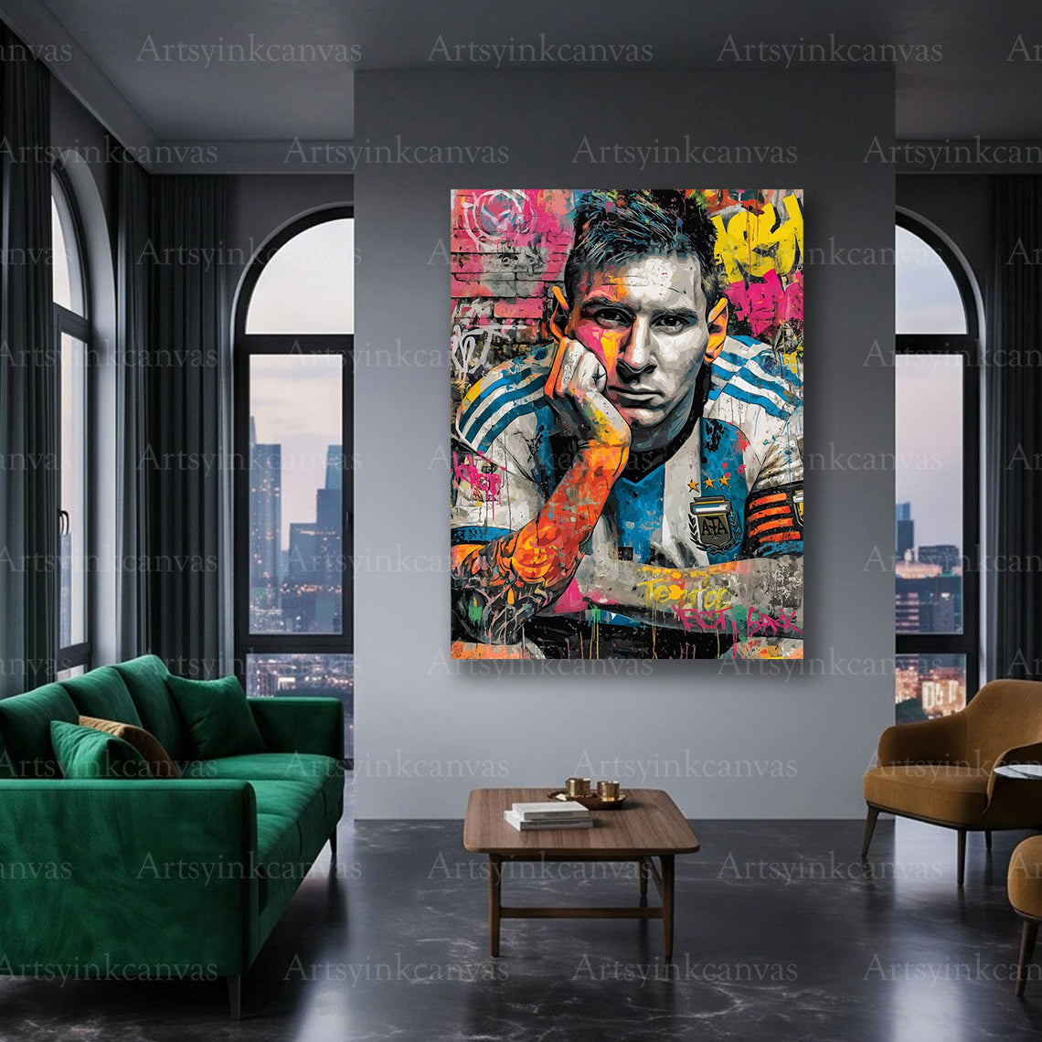 Messi sports wall art gift idea for football and soccer enthusiasts