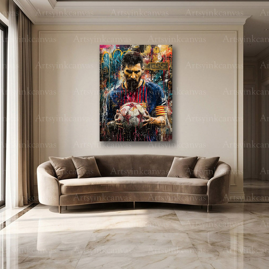 Messi Argentina soccer wall decor