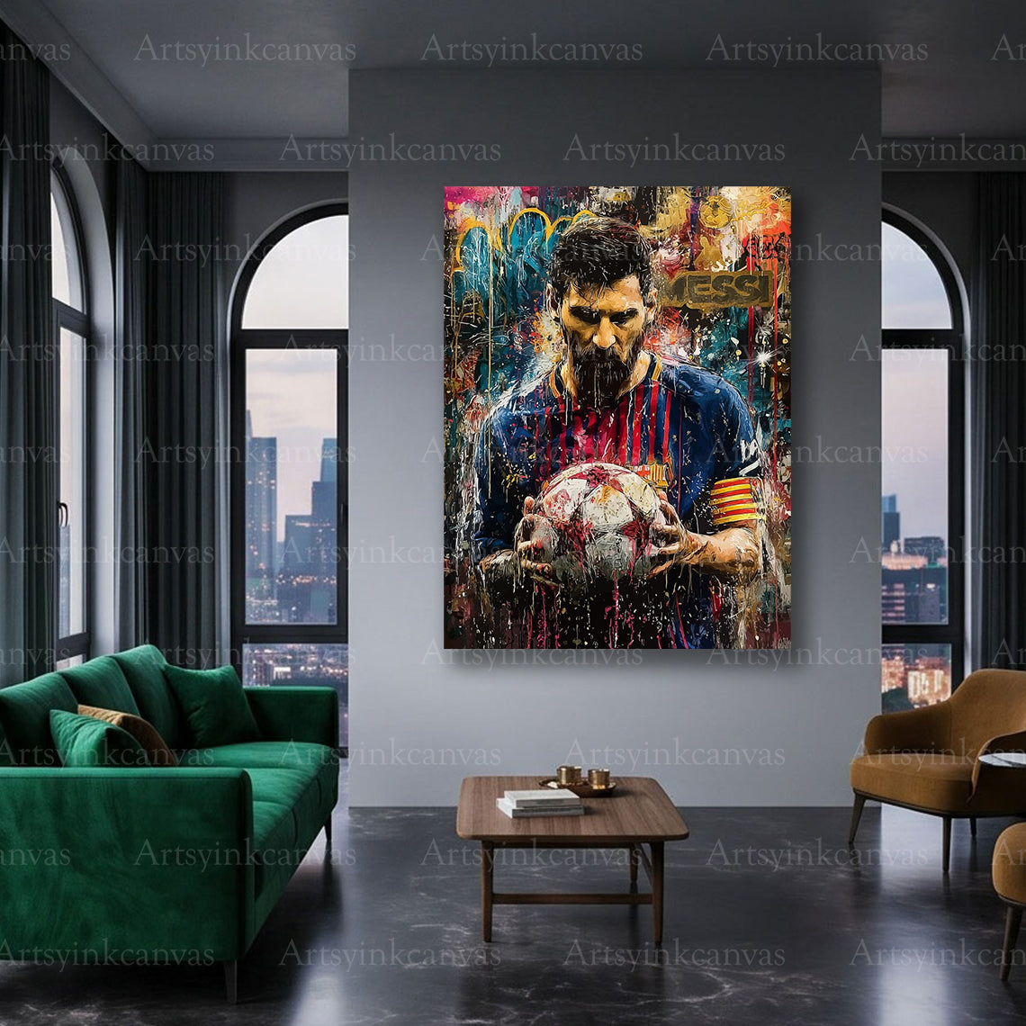 Lionel Messi graffiti artwork