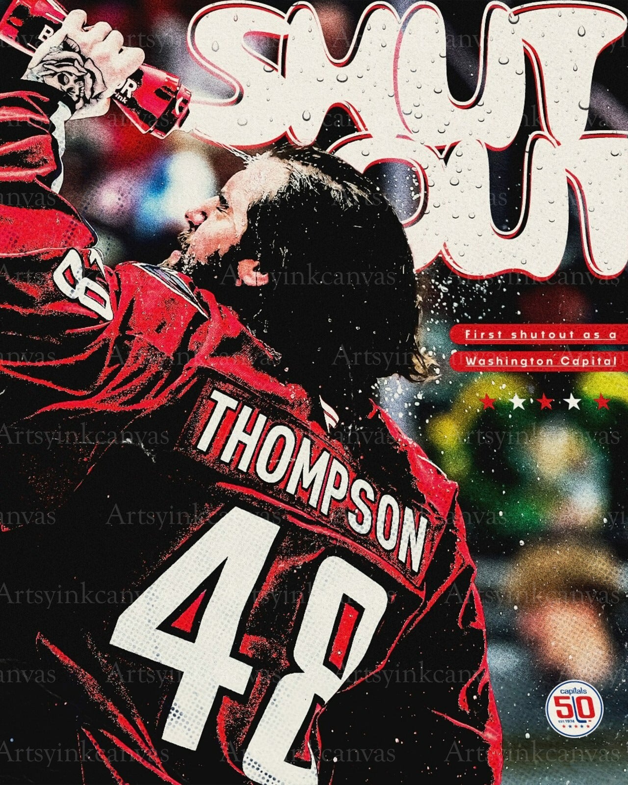 Logan Thompson first shutout January 14 2025 canvas wall art