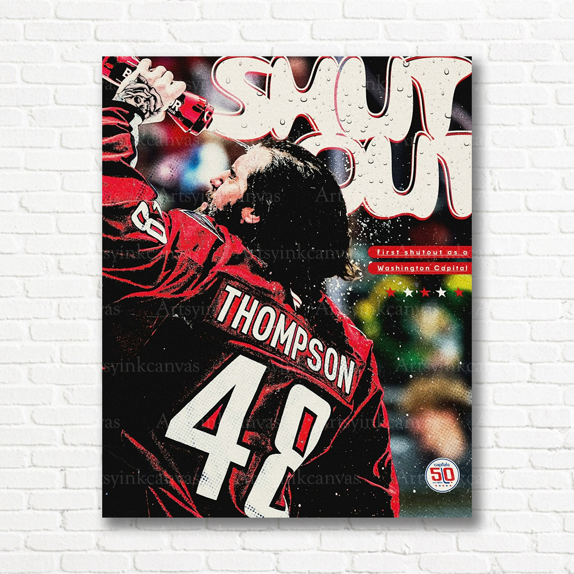 Logan Thompson Washington Capitals shutout canvas print