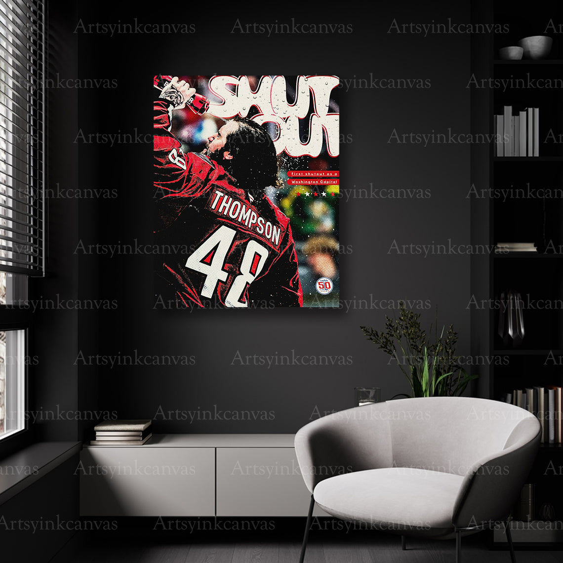 Washington Capitals goalie milestone wall decor