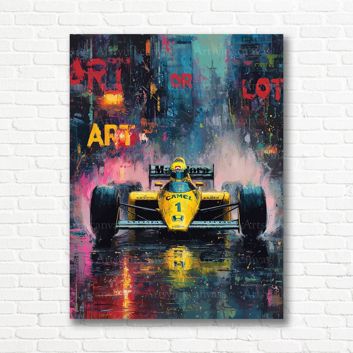 Lotus 97T classic F1 racing canvas print