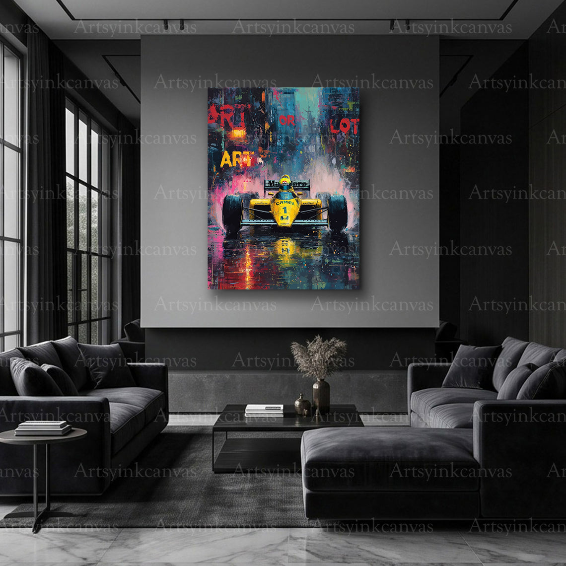 Lotus 97T vintage motorsport graffiti artwork