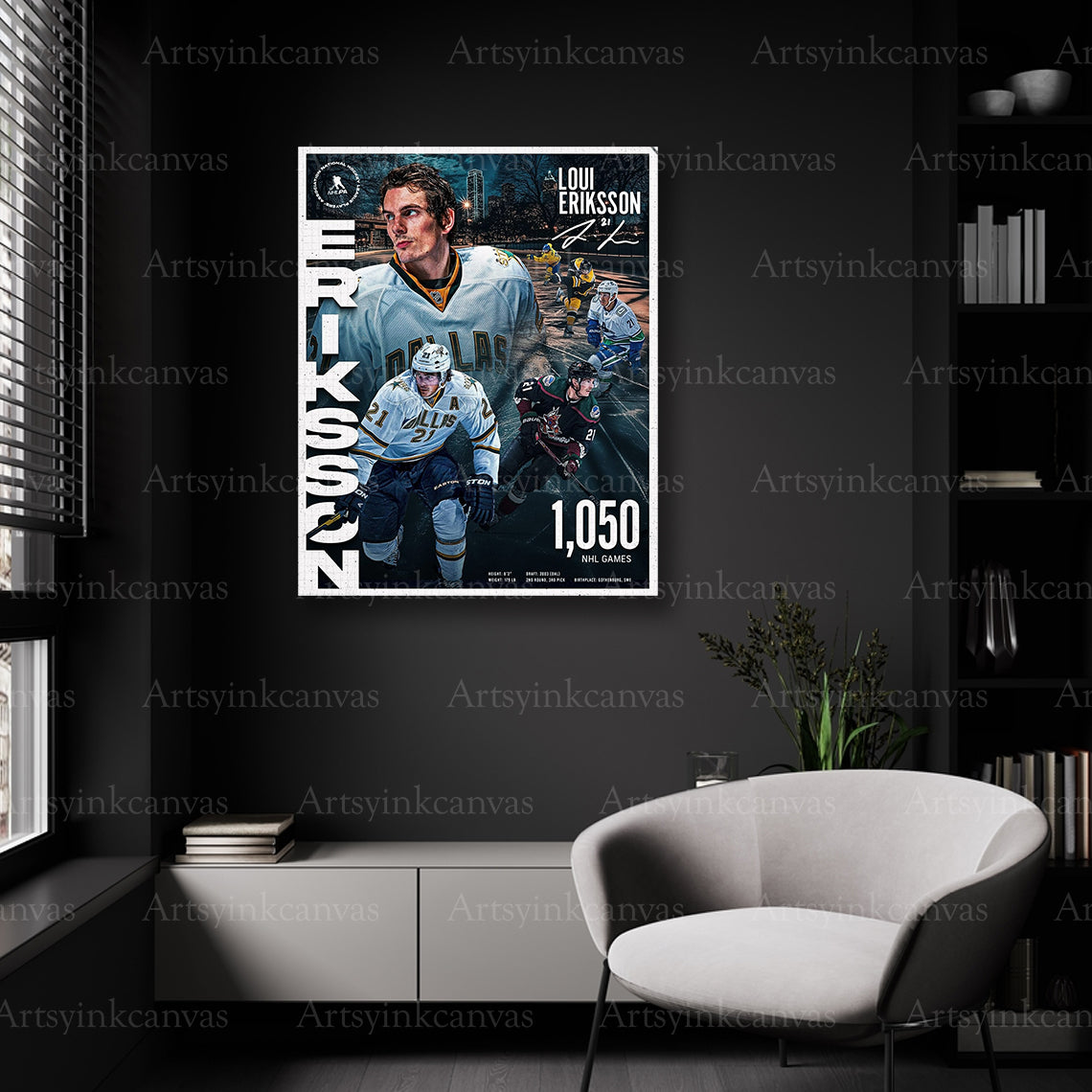 Loui Eriksson retirement hockey wall decor