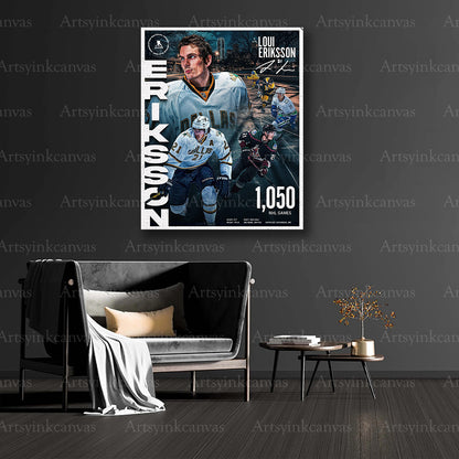 Loui Eriksson career tribute collector canvas art