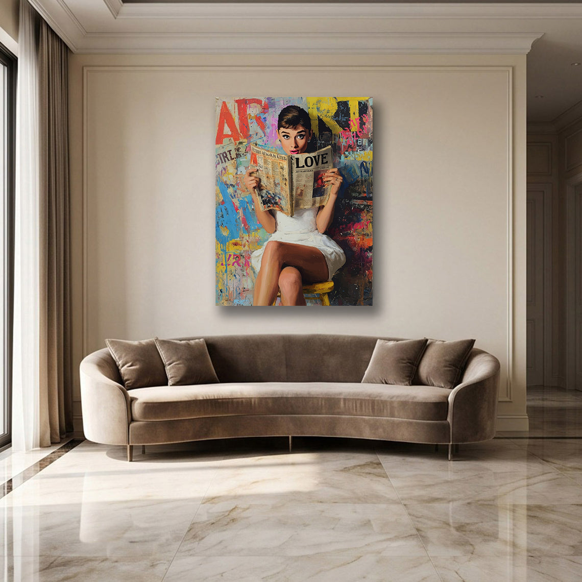 Audrey Hepburn Hollywood glamour street art