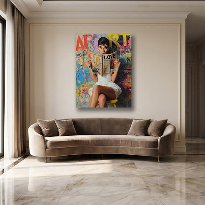 Audrey Hepburn Hollywood glamour street art
