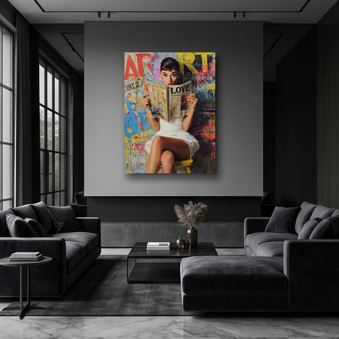 Love Audrey vintage Hollywood graffiti artwork