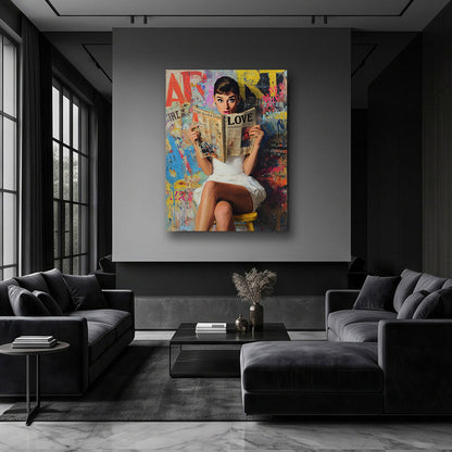 Love Audrey vintage Hollywood graffiti artwork