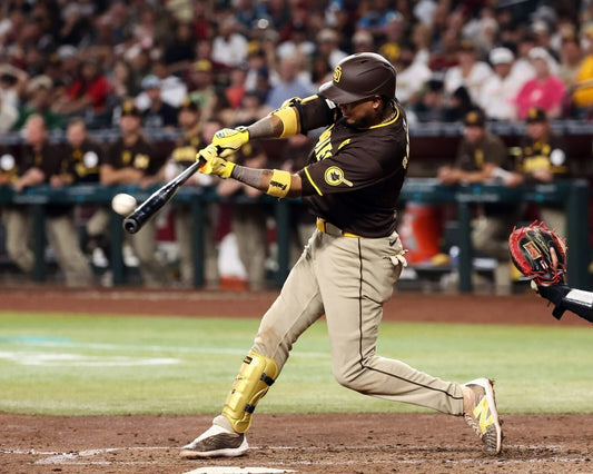 Luis Arraez swinging at bat canvas wall art