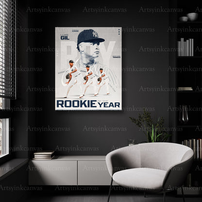 New York Yankees Luis Gil rookie award wall decor