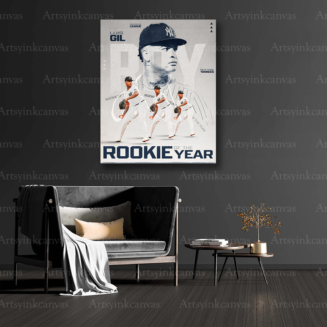 Luis Gil baseball pitcher collector canvas