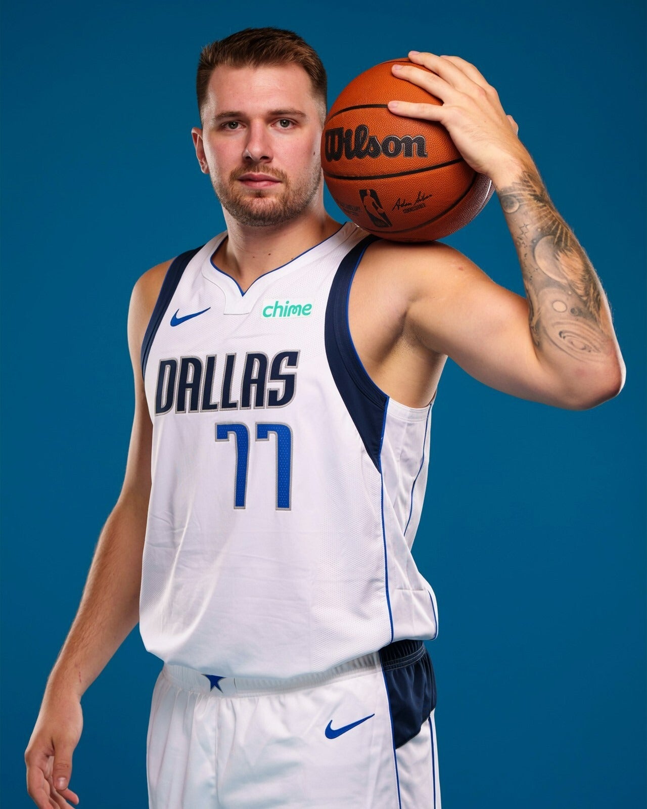 Luka Dončić studio pose canvas wall art