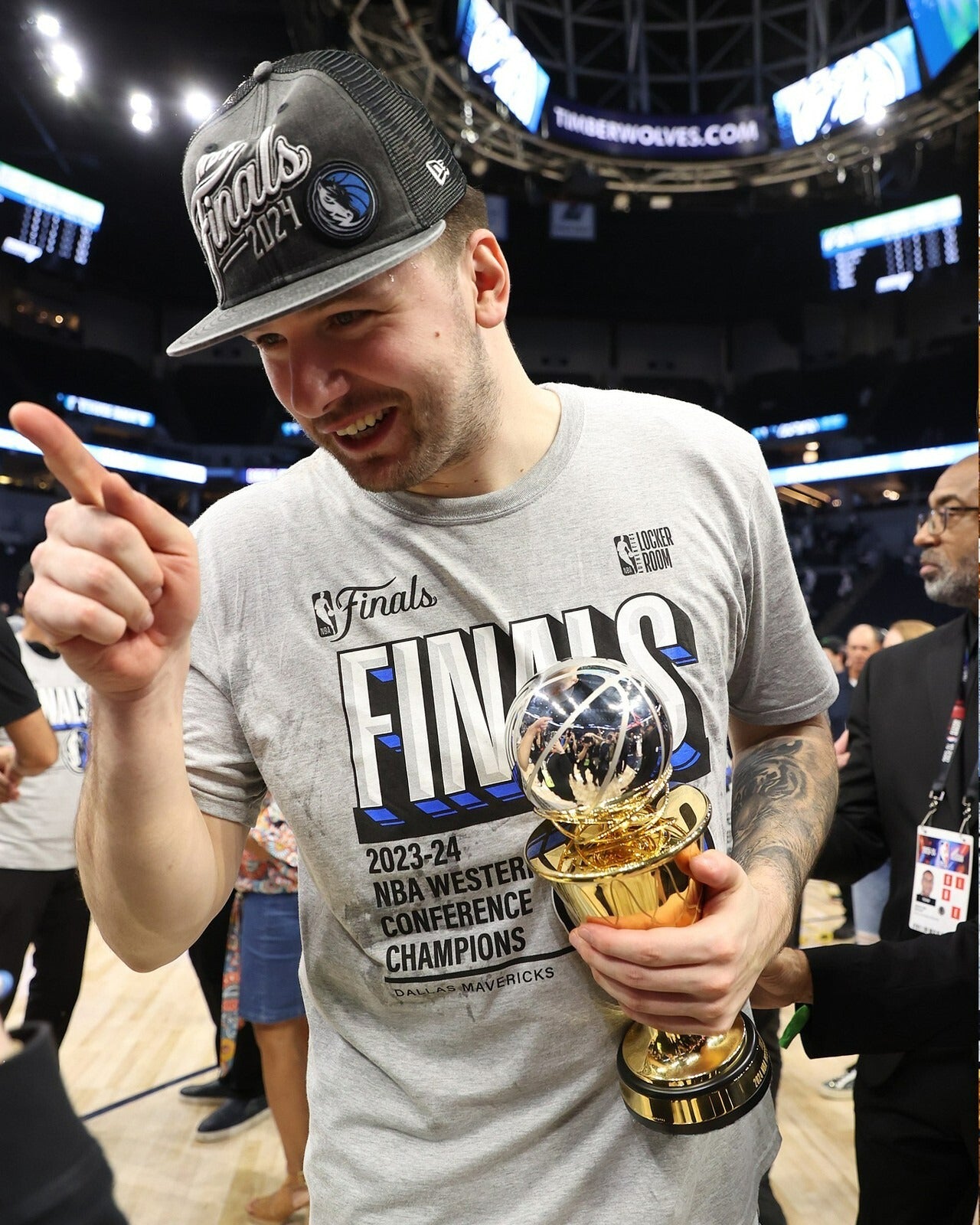 Luka Dončić Western Conference Finals MVP Trophy canvas wall art