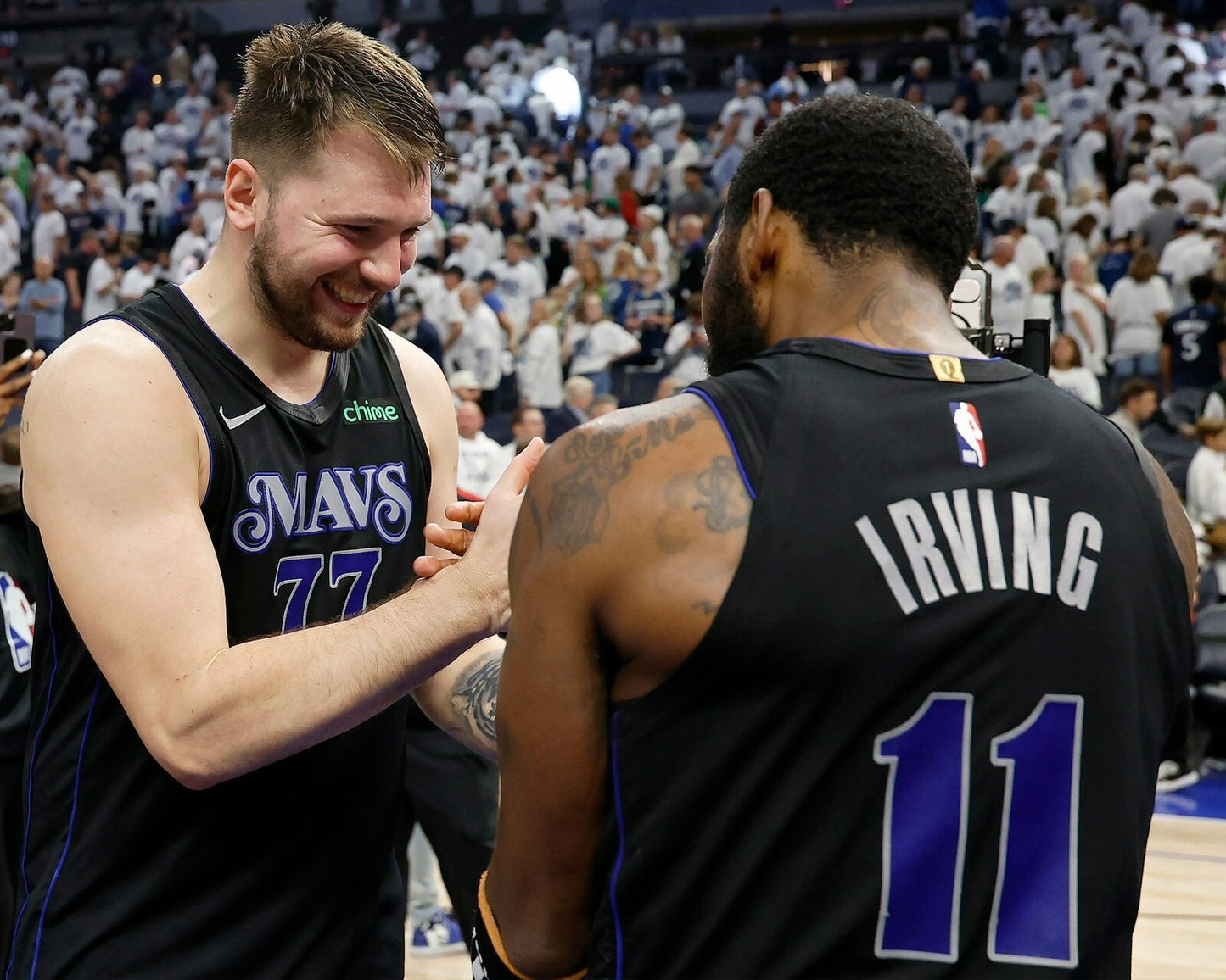 Luka Dončić and Kyrie Irving Dallas Mavericks canvas wall art