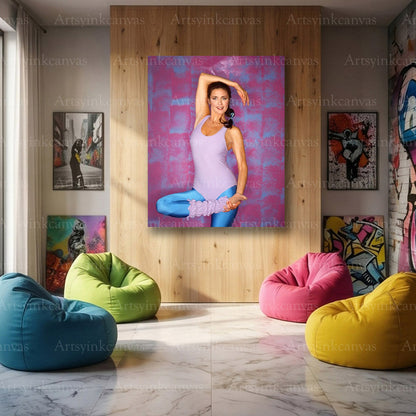 Lynda Carter Gymnastics Canvas Wall Art – Vintage Strength Poster