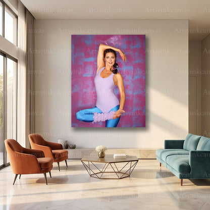 Lynda Carter Gymnastics Canvas Wall Art – Vintage Strength Poster