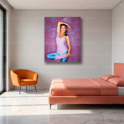 Lynda Carter Gymnastics Canvas Wall Art – Vintage Strength Poster