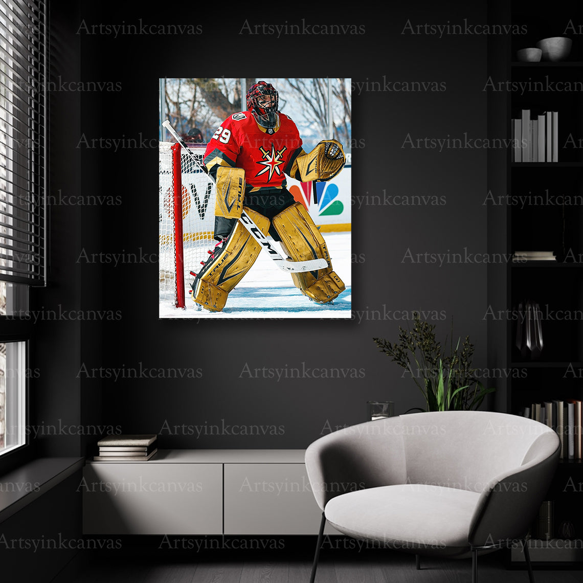Marc-Andre Fleury outdoor hockey wall decor