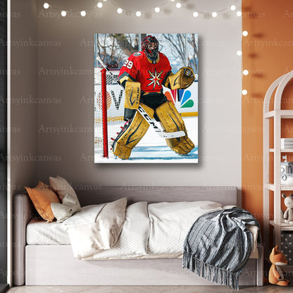 Premium Marc-Andre Fleury Lake Tahoe canvas print
