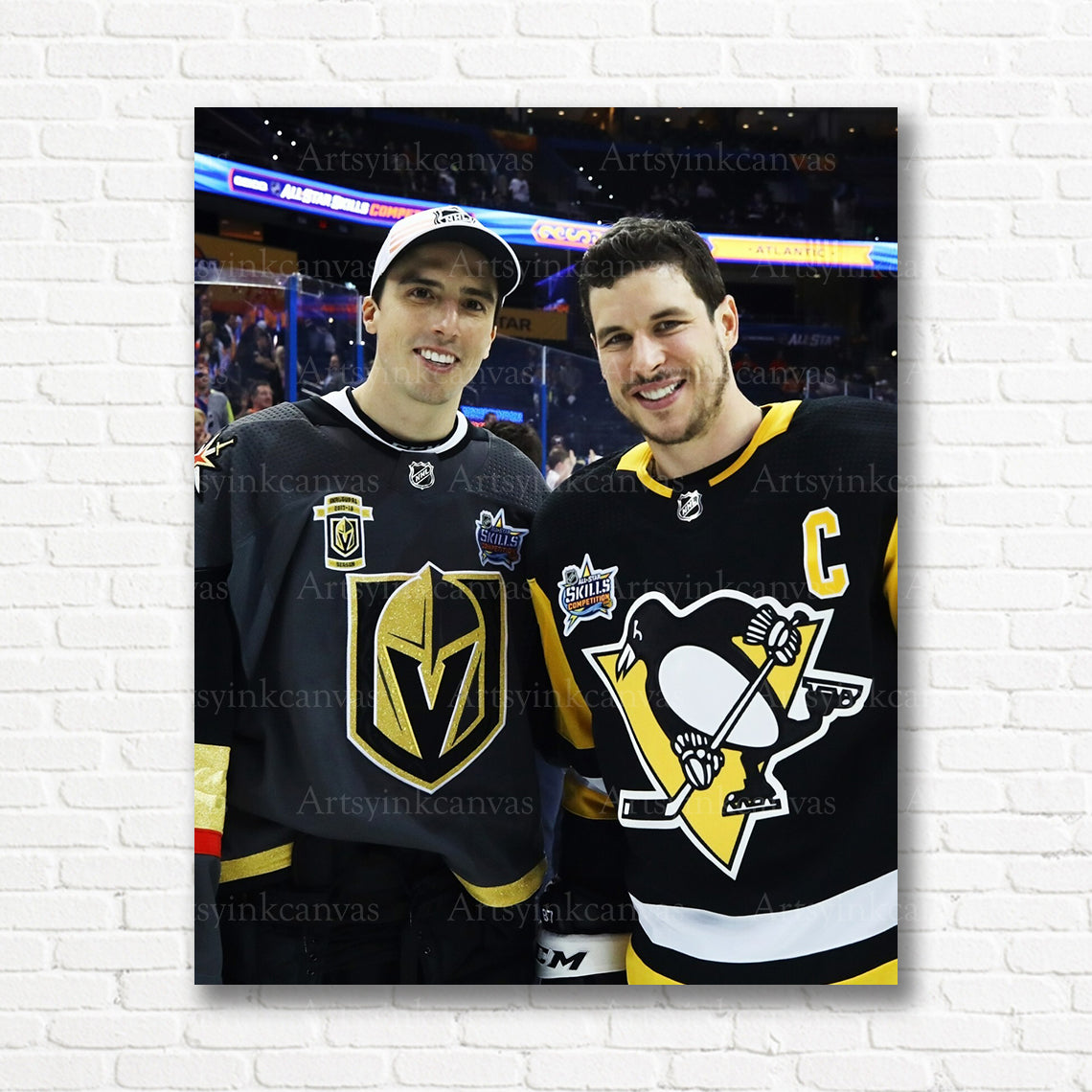 2024 NHL All-Star Game Fleury Crosby canvas print