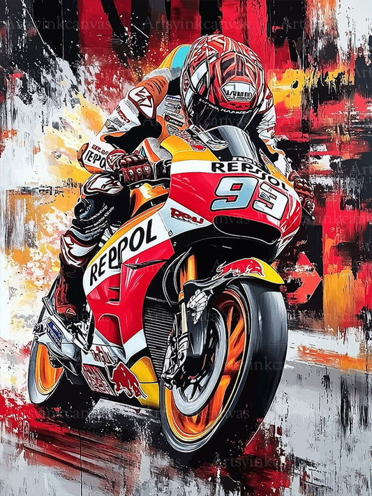 Marc Márquez 93 canvas wall art