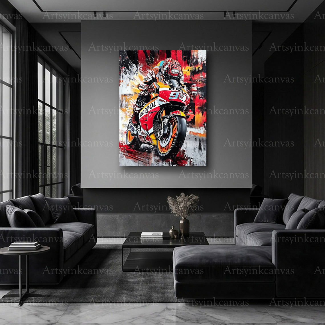 Marc Márquez MotoGP racing artwork